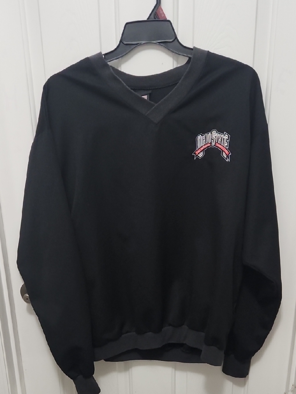 Ohio State Black V-Neck Men's Jersey Sweatshirt